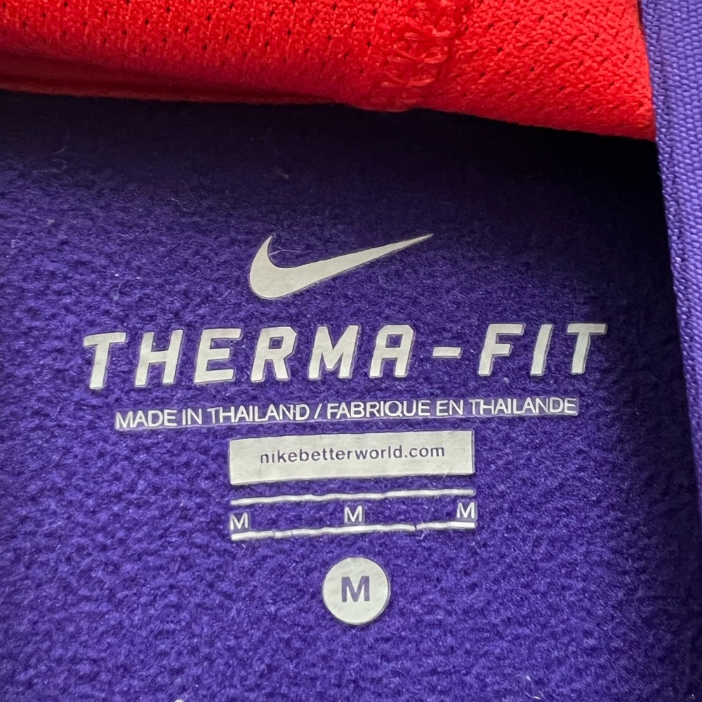 Nike All-Time Print Swoosh Purple Women’s Therma-fit Hoodie - Picture 6 of 7